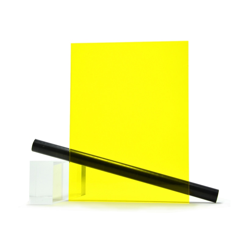 Plaque Plexiglass Teinté Jaune ep 3 | Setacryl 1014 plexiglass jaune