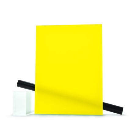 Decoupe Plaque sur mesure PMMA (Plexi) Jaune Altuglas 100-21045 ep 3 mm Setacryl 2211 Plexiglas 1H07 plexiglass jaune