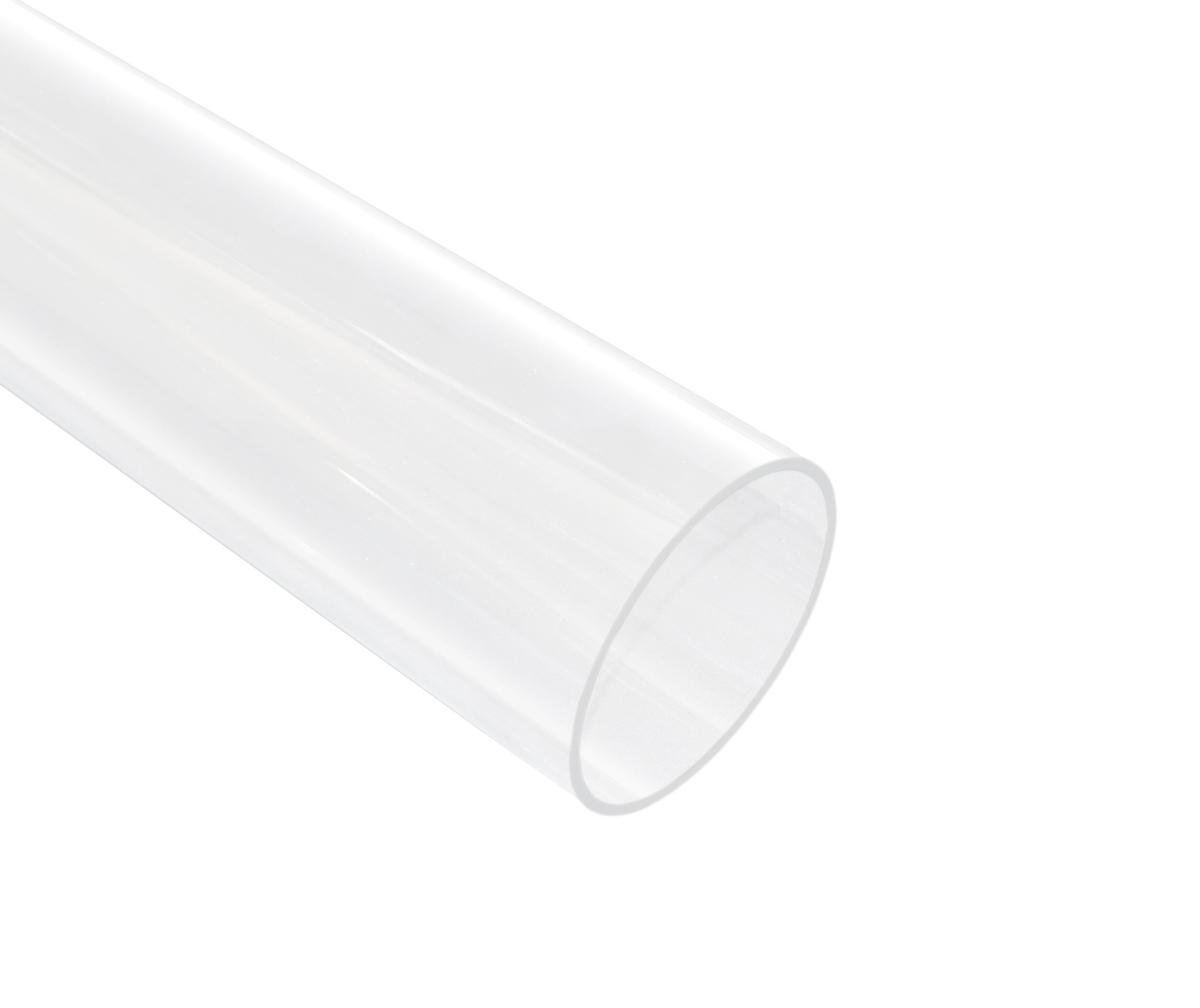 Tube plexi transparent incolore brillant extrudé Diam.50x44mm Long.2m