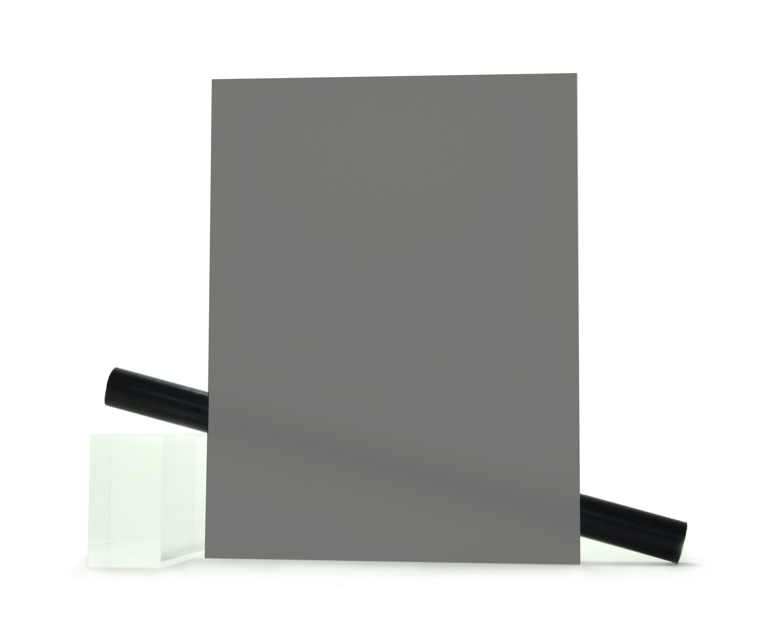 Plaque en gris fumé brillant (Plexiglas) Plaque plastique - Découper selon  vos mesures.