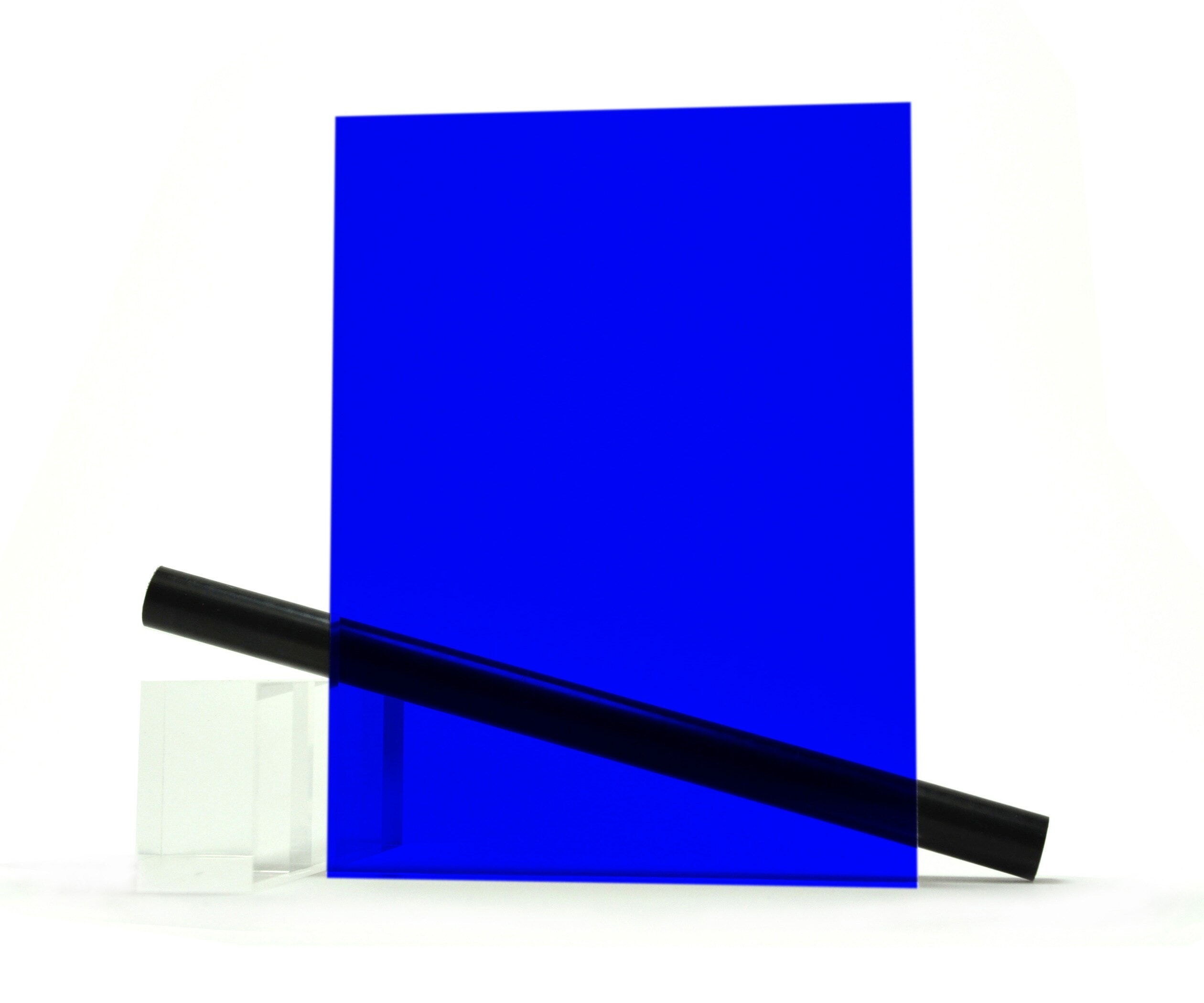 Plaque plexiglass teinté bleu 3mm