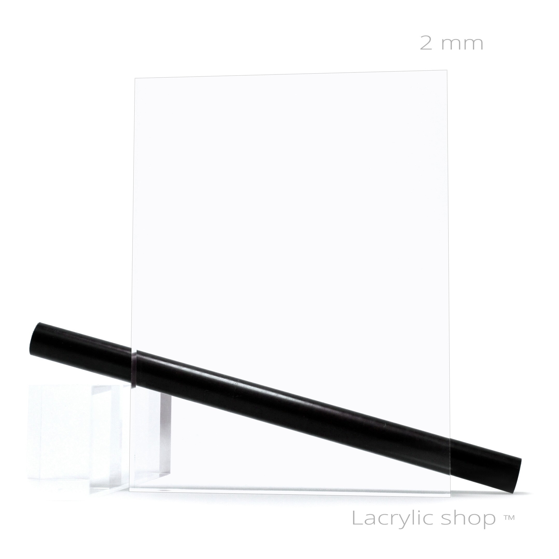 Plaque de Plexiglass Noir - Épaisseur 2 ou 4 mm - Plexi PMMA XT Noir