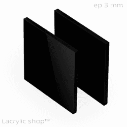 Plaque Plexiglass sur mesure Noir Perspex 962 ep 3 mm