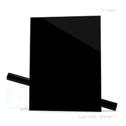 Plaque Plexiglass sur mesure Coulé Noir brillant ep 5 mm