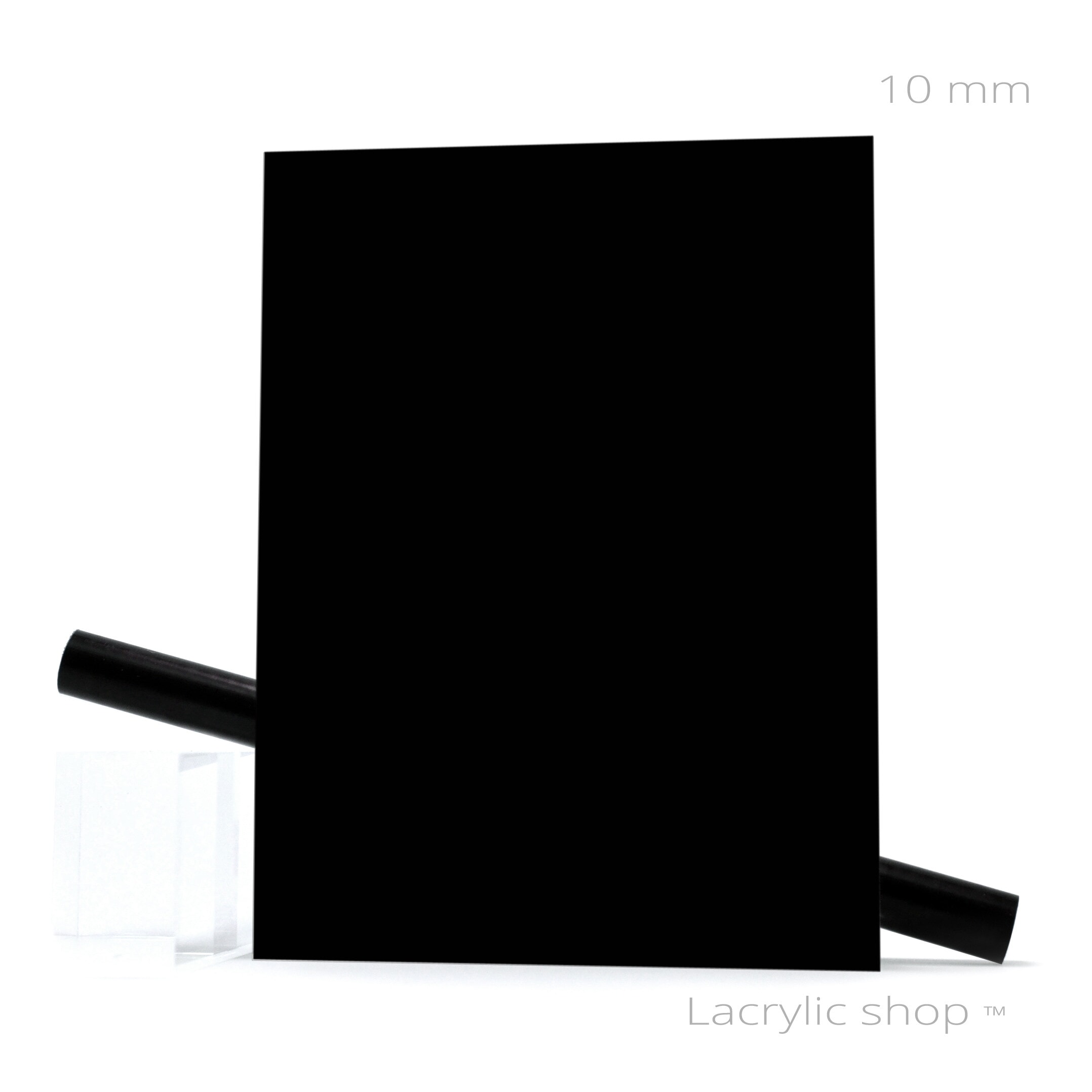 Plaque plexiglass 10mm noir