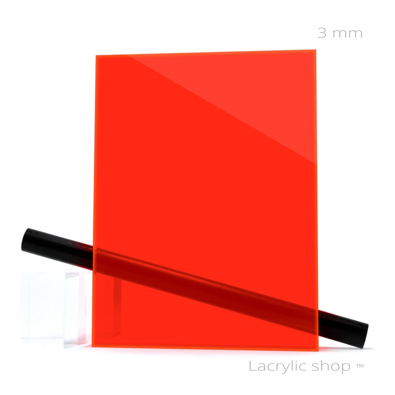 Plexiglass sur mesure Rouge Fluo ep 3 : Perspex 4T56 plexiglas fluo