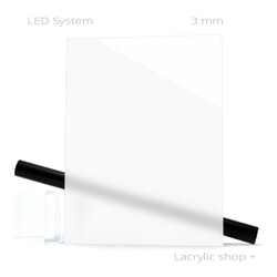 Plaque Plexiglass sur mesure Perspex LED 1TL 1 Blanc LED ep 3 mm