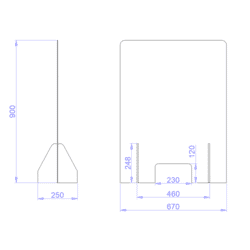 hygiaphone Haut en Plexiglass pour comptoir en Plexiglass plan