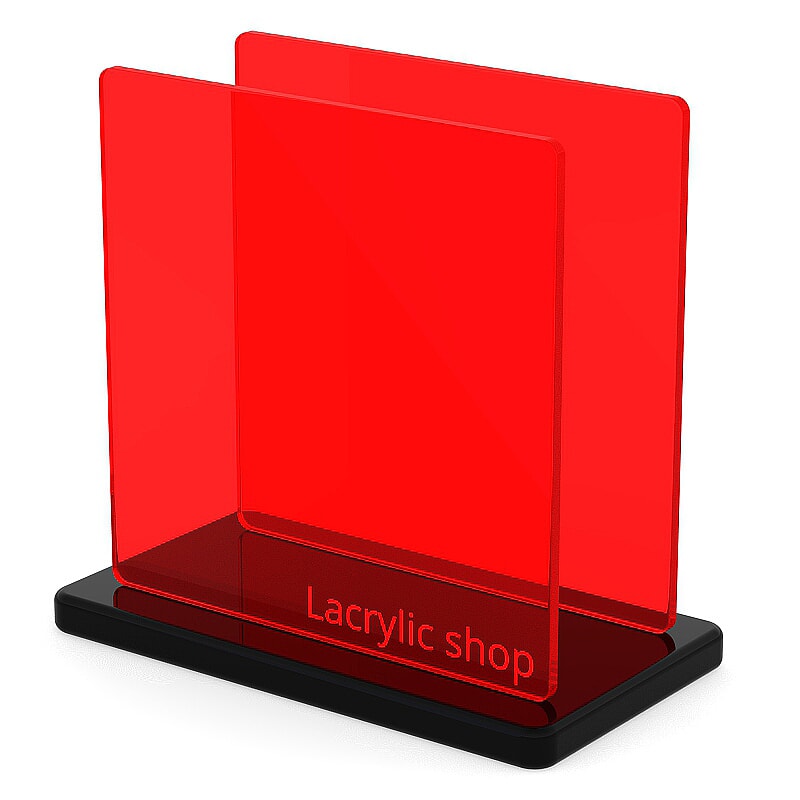 Plexiglass sur mesure Rouge Fluo ep 3 : Perspex 4T56