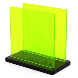 Plaque Plexiglass Jaune Fluo ep 3 | Perspex 6T66 (≈ Plexiglas 6C02, Setacryl 1150, Altuglas 127-34005)