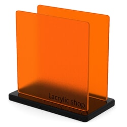 Plaque Plexiglass Orange Mat ep 3 | Perspex Frost 3T17 (≈ Satinglas 51013)