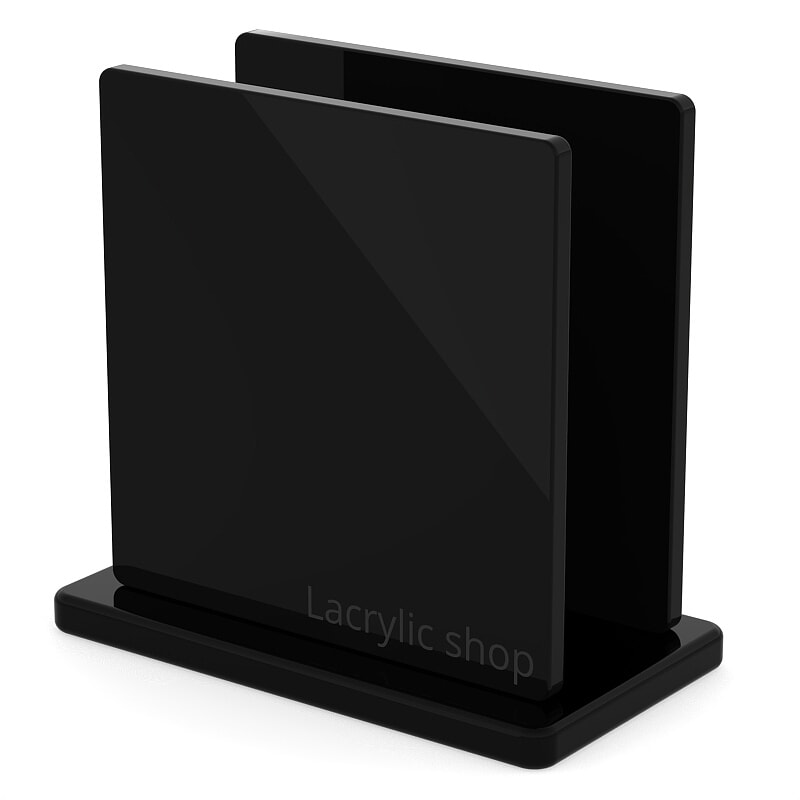 Panneau en plexiglas noir brillant de 5 mm d'épaisseur avec bords polis