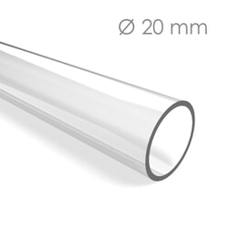 Tube en verre acrylique XT, transparent, 40/30 mm de long, 1000 mm  incolore, alt-intech® : : Commerce, Industrie et Science