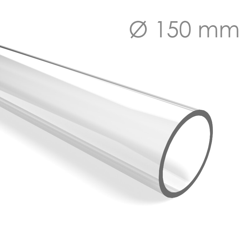 Tube plexiglass rouge opaque brillant coulé - Diam.100x94mm - Long.2m