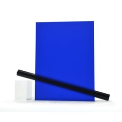 PMMA (Plexi) Bleu mat ep 4 mm